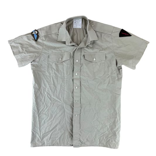 British Army Mens Fawn Shirt Short Sleeve - Large 40C