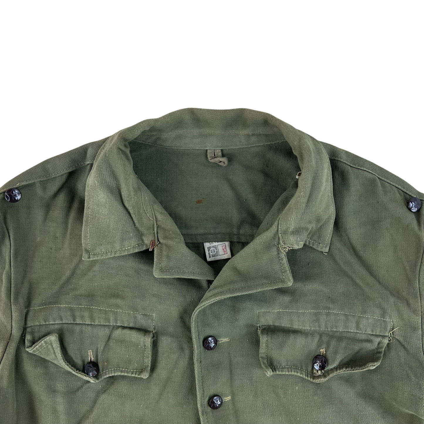 Bulgarian People's Army Olive Green Cossack Shirt - Large