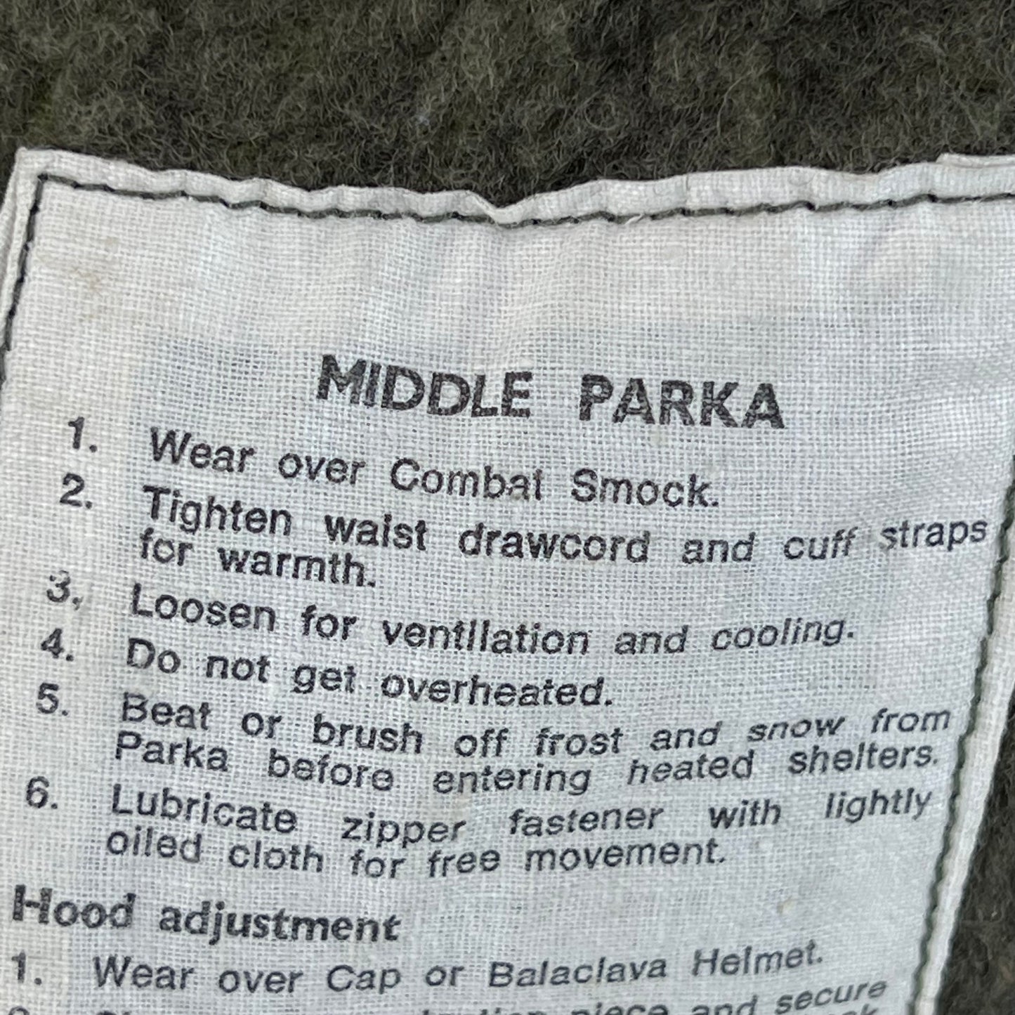 British Army 60s Olive Green Middle Parka - Large SIZE 2