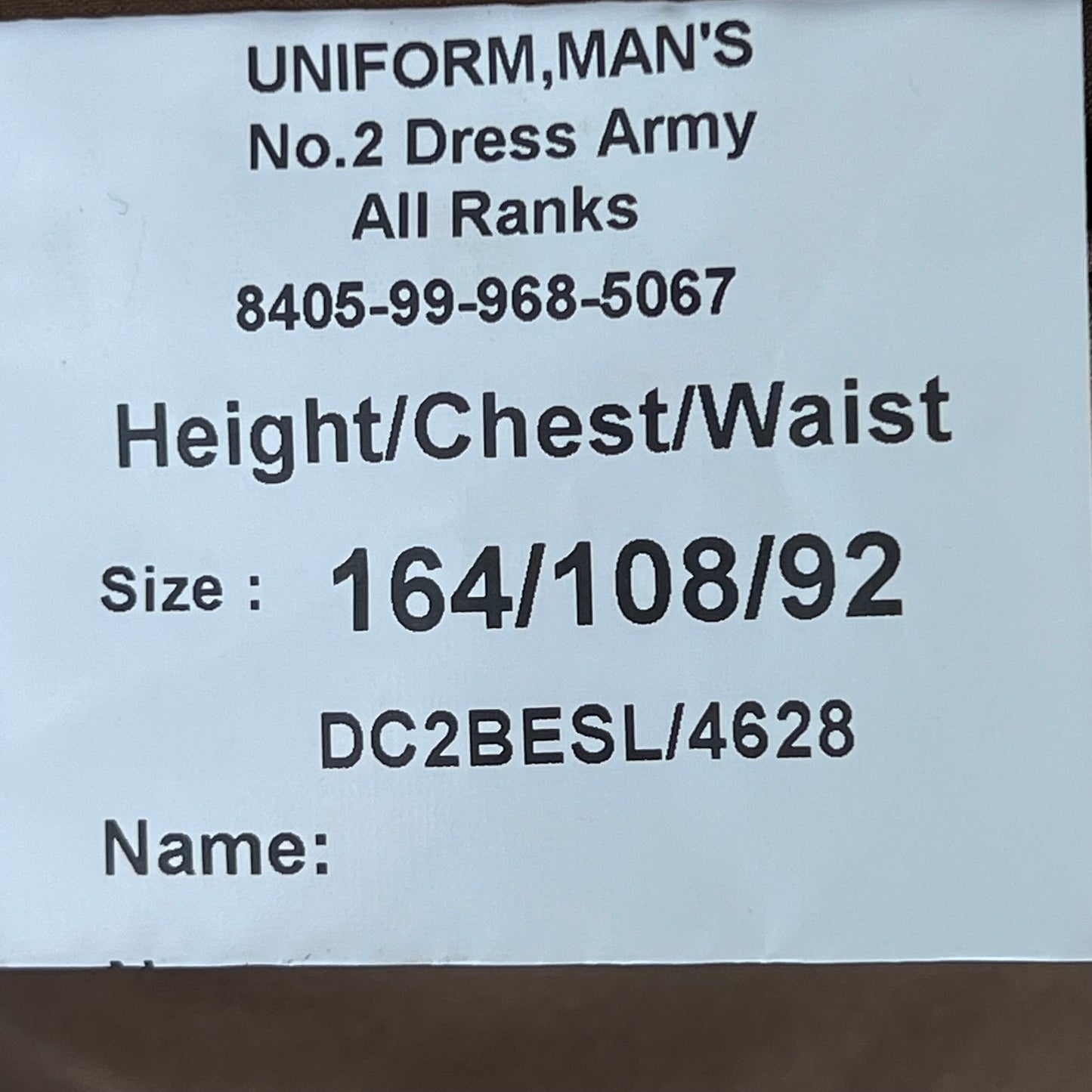 British Army No. 2 FAD Dress Jacket - Royal Signals - Large 164/108