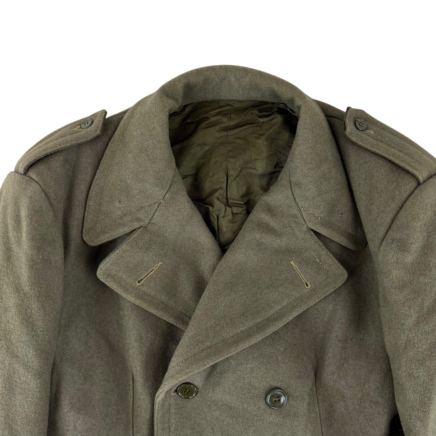 Italian Army 70's Khaki Greatcoat - Large
