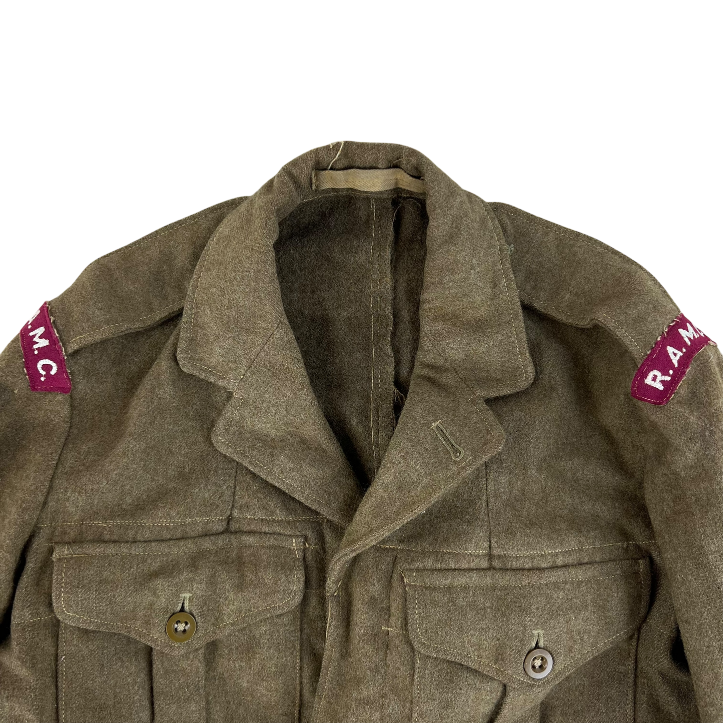 British Army 50s Khaki Ike 1949 Pattern Battle Dress Jacket - RAMC - Small SIZE 7