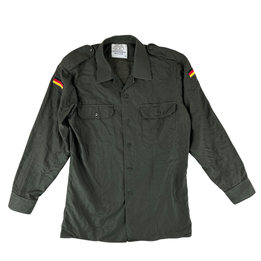 German Army Olive Green Long Sleeve Field Shirt - Medium GrNr3