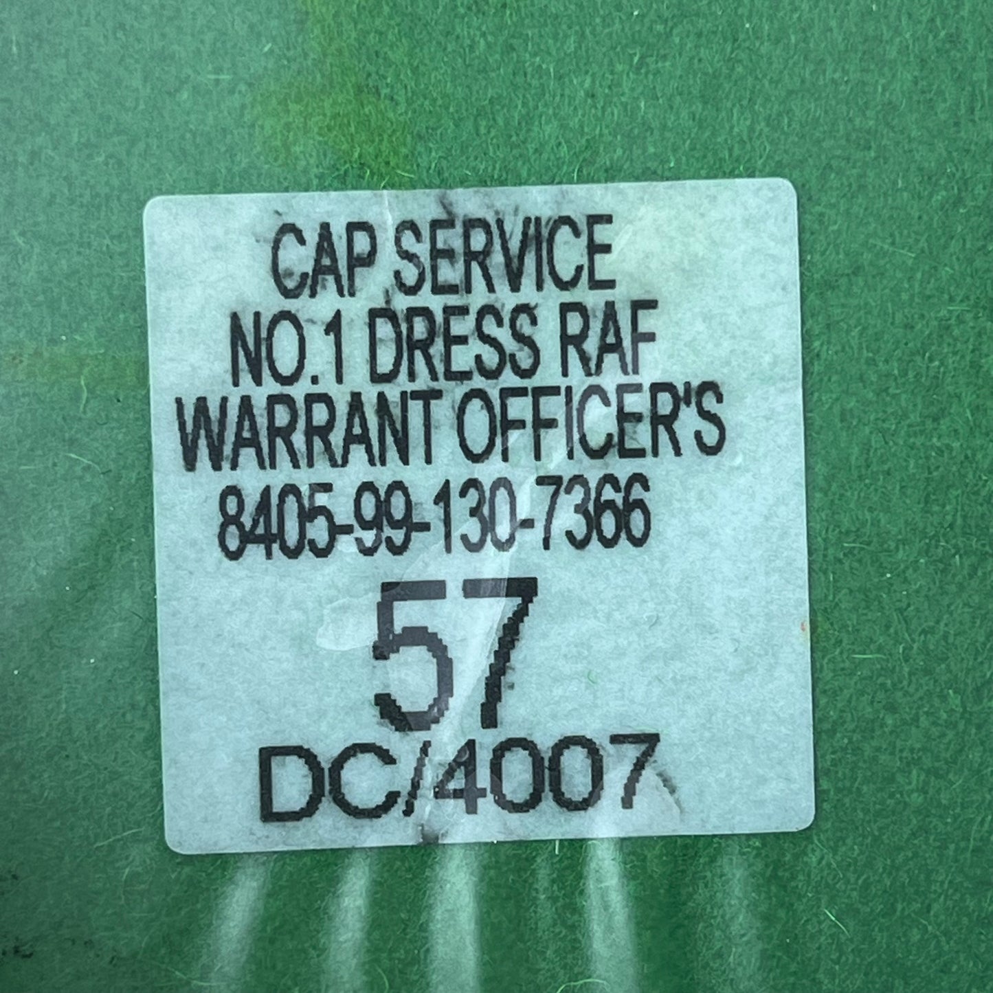 British RAF Peaked No. 1 Warrant Officer's Dress Cap - Medium 57cm