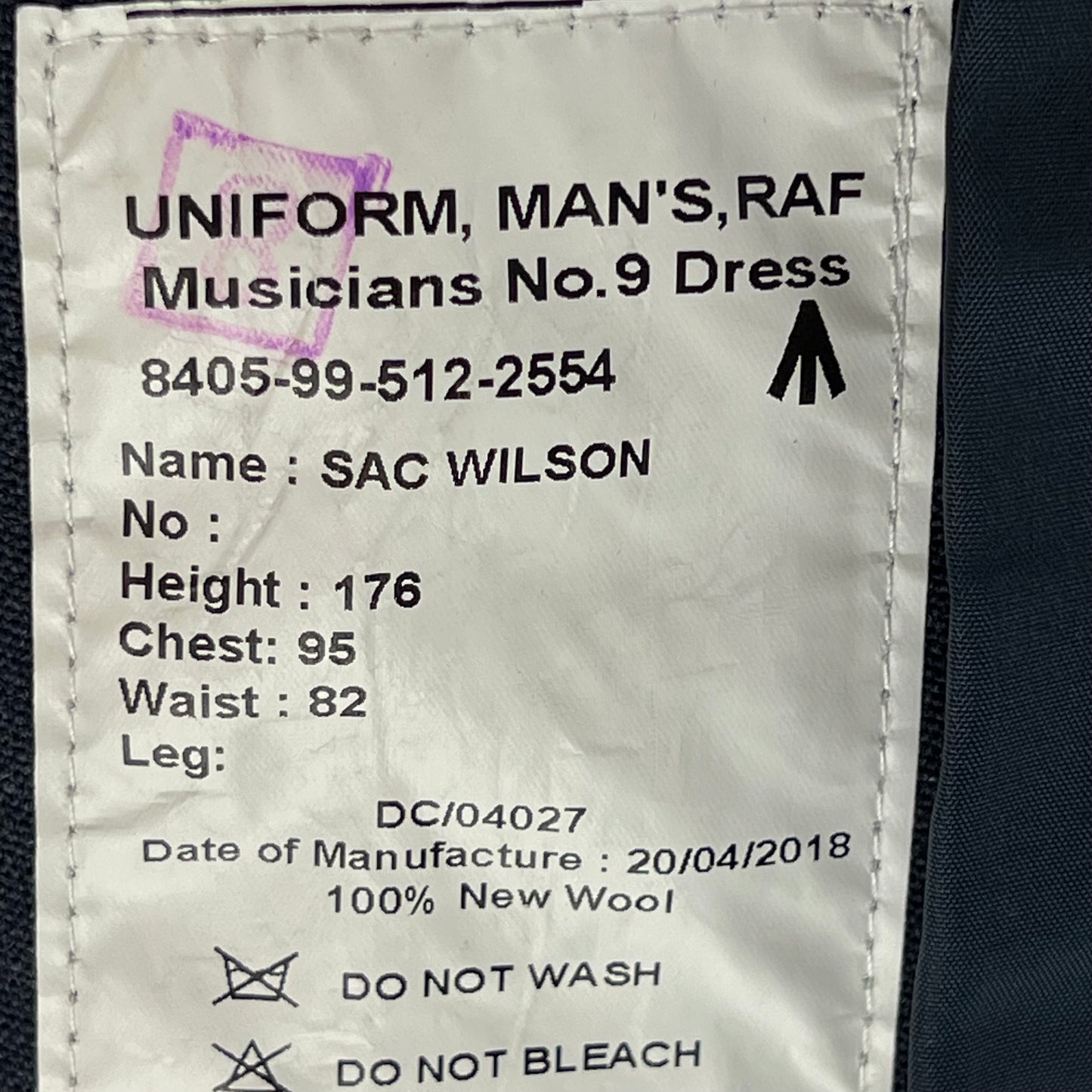 British Royal Air Force No 9 Musician's Dress Jacket - Medium