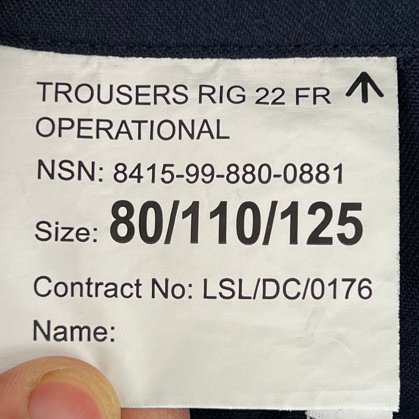 British Royal Navy FR Combat Trousers - W43 L27