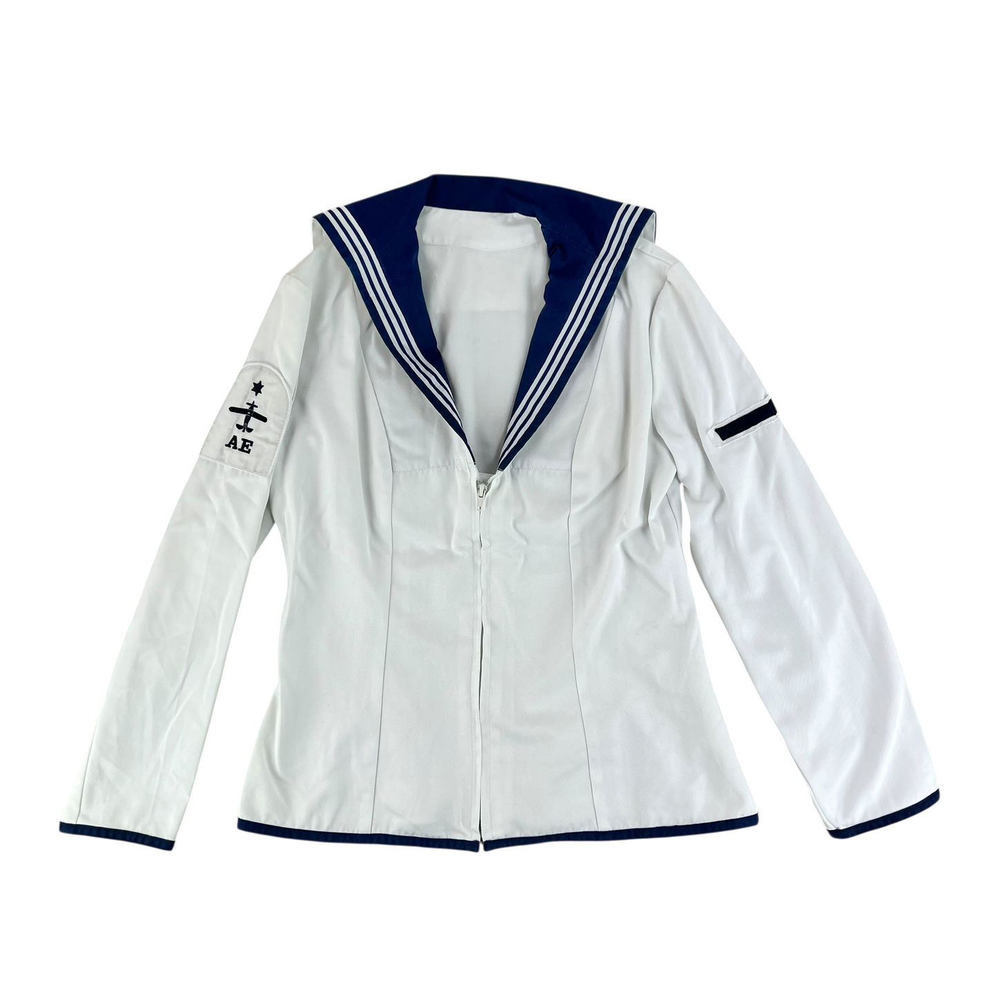 British Royal Navy Women's Class II White Jumper Sailor's Top - Medium 170/92
