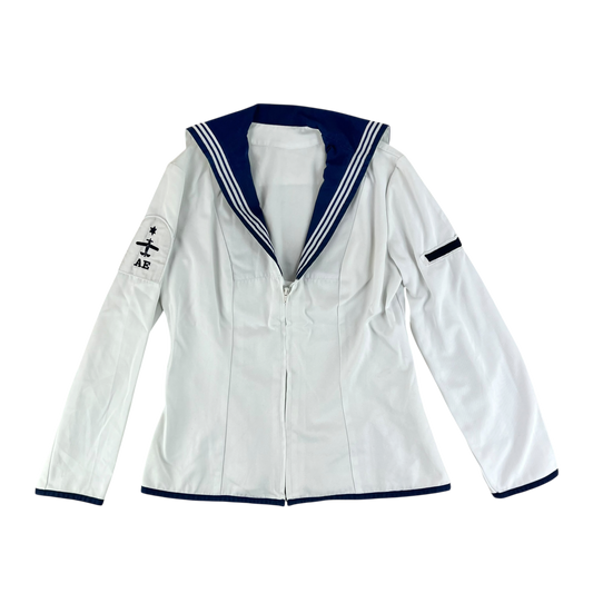 British Royal Navy Women's Class II White Jumper Sailor's Top - Medium 170/92
