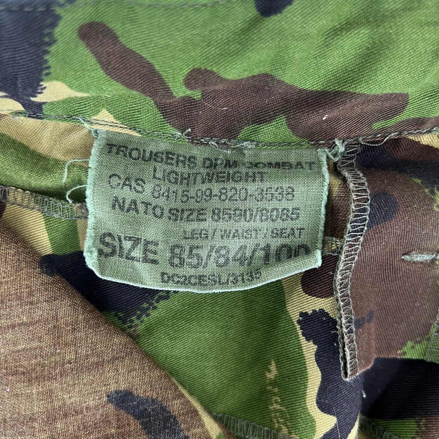 British Army S95 DPM Camouflage Combat Trousers - W32 L33