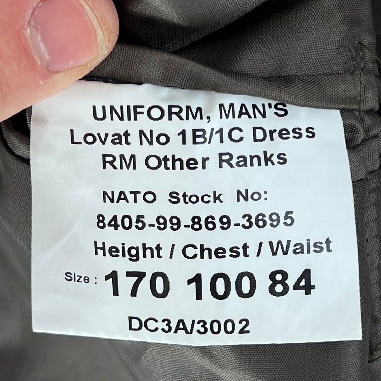 British Royal Marines Lovat No. 1B / 1C Dress Jacket - Medium