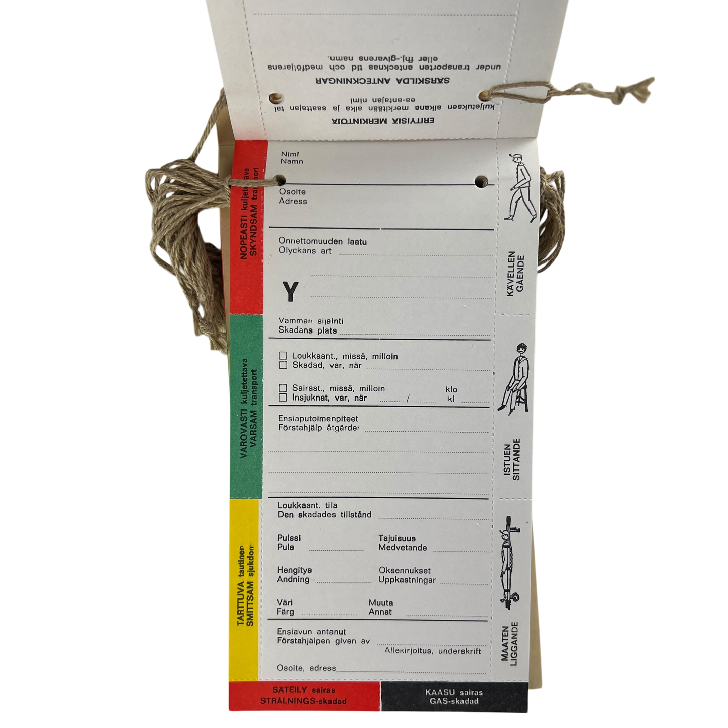 Finnish Civil Defence Vintage Medical Kit Bag w/ Supplies