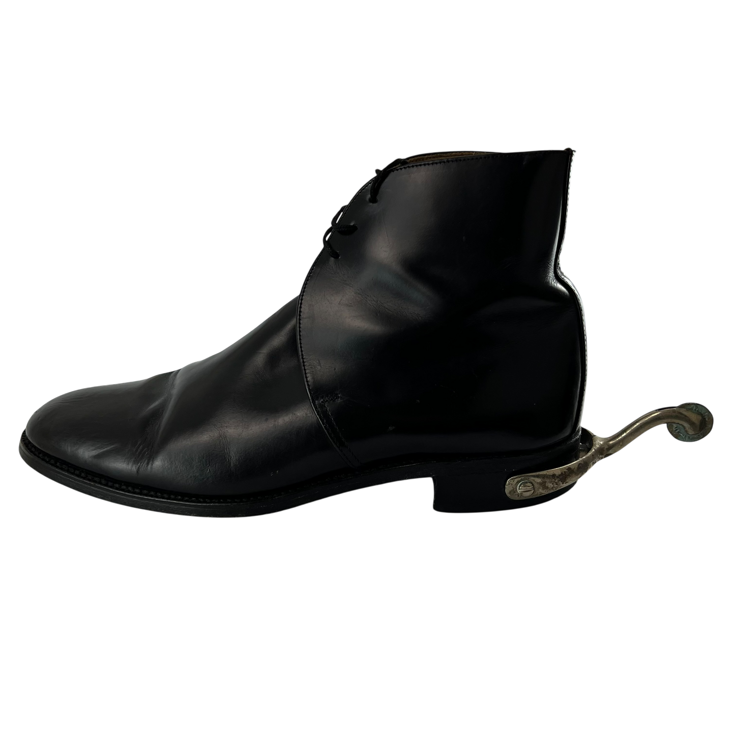 British Army Black George Boots w/ Spurs - Size 10