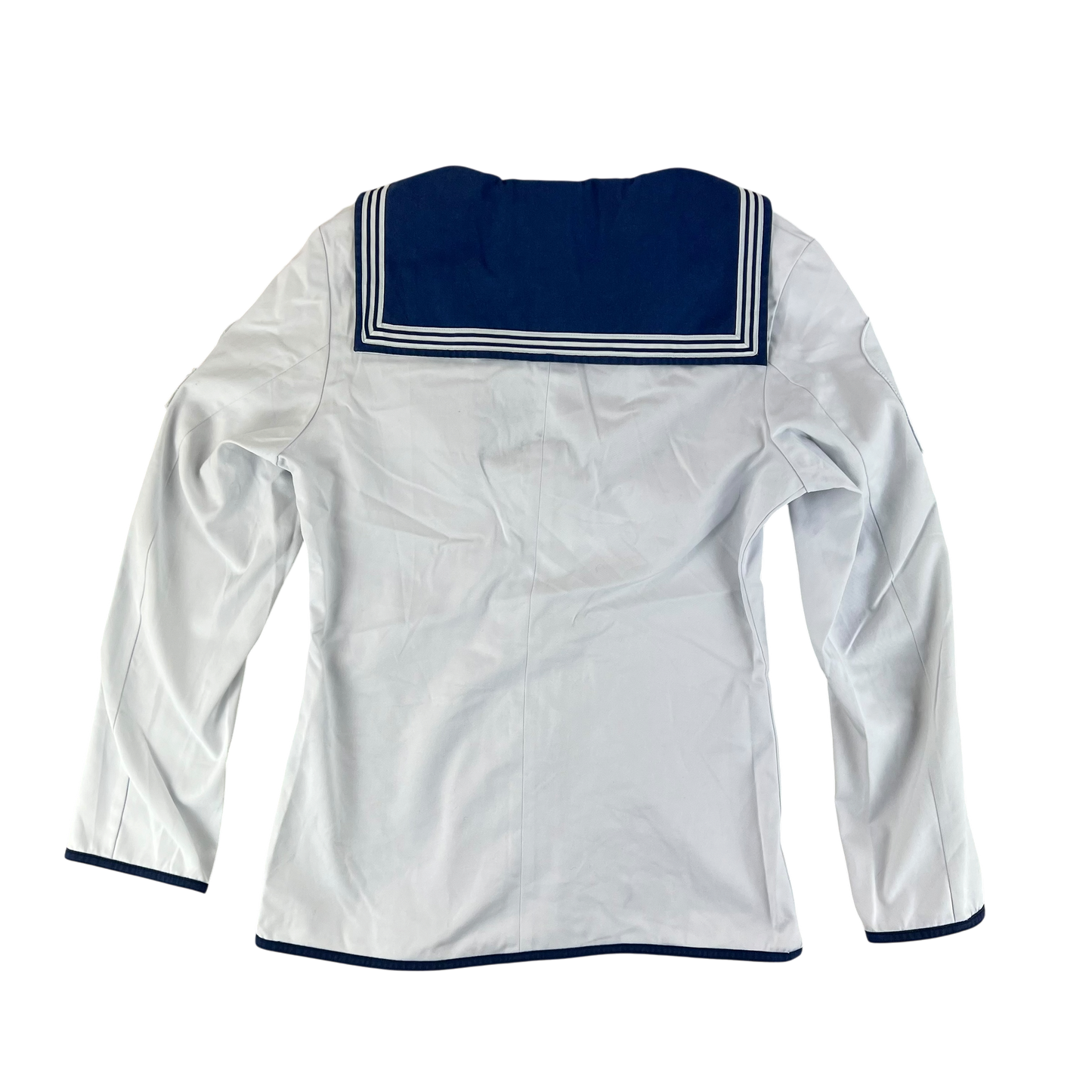 British Royal Navy Class II White Jumper Sailor's Top - Medium