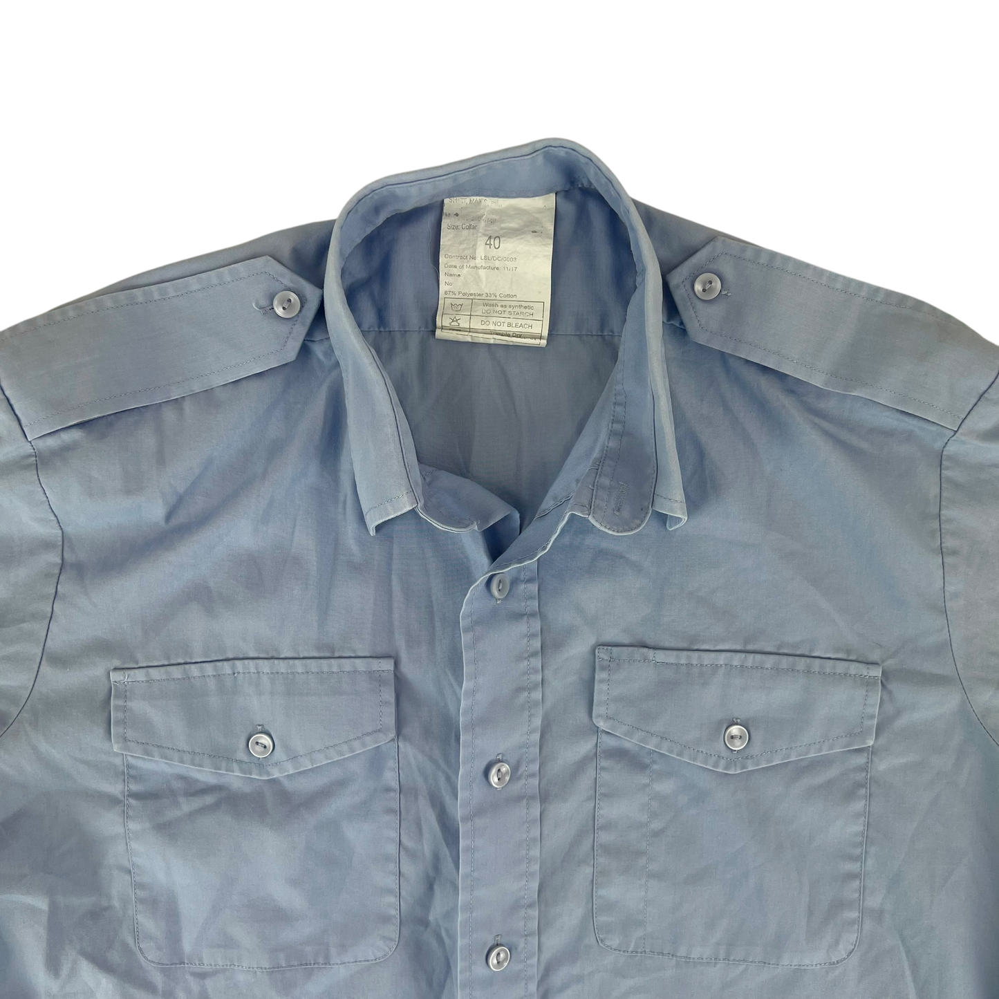 British Royal Air Force Man's Light Blue No. 2 Short Sleeve Shirt