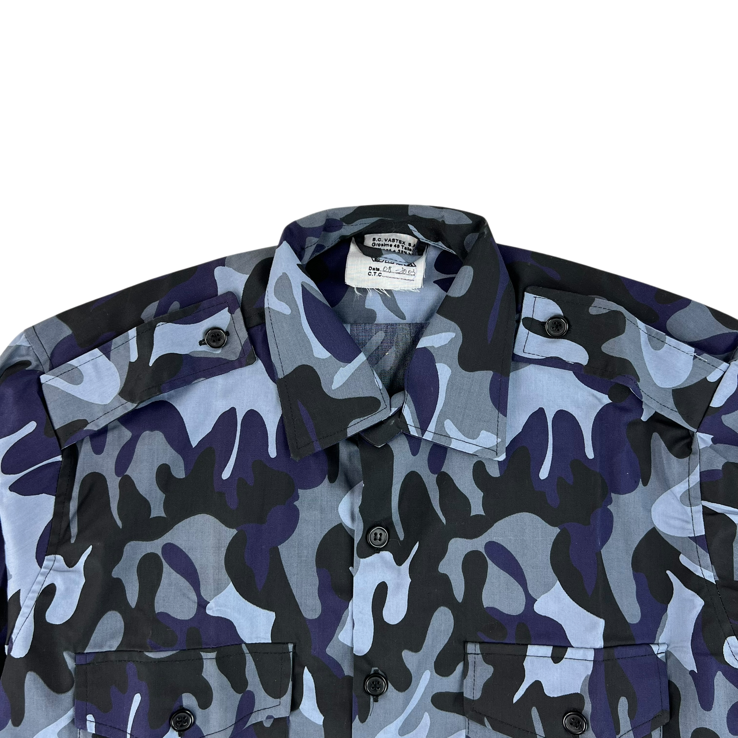 Romanian Army / Police M1990 Blue Leaf Camouflage Long Sleeve Shirt - Medium