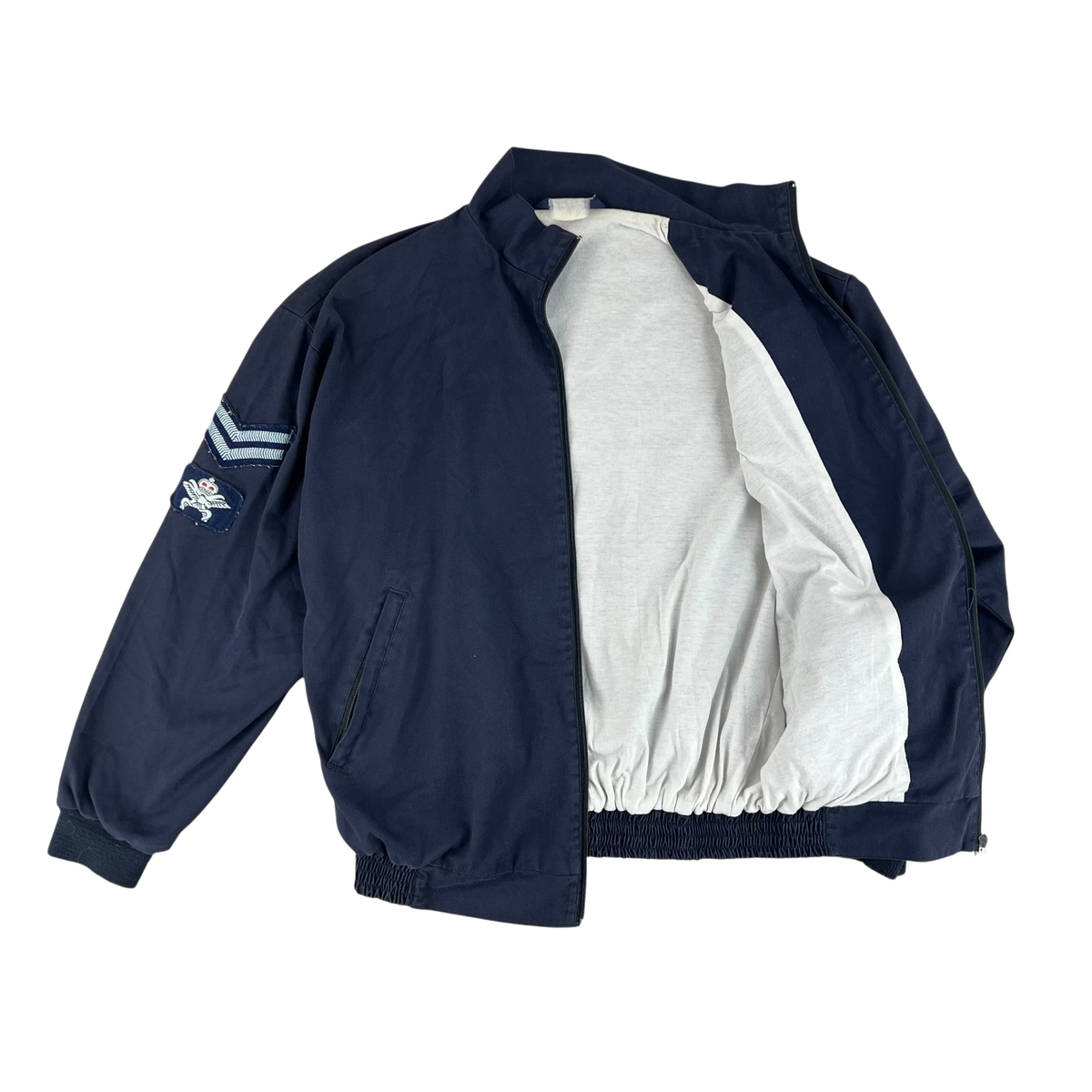 British Army / Tri-Services Navy Blue PTI Tracksuit Top Jacket - Large