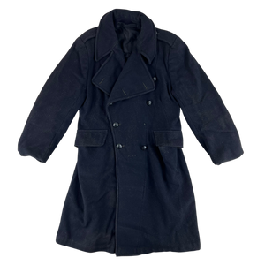 British Army 50s Civil Defence Black Greatcoat - Medium