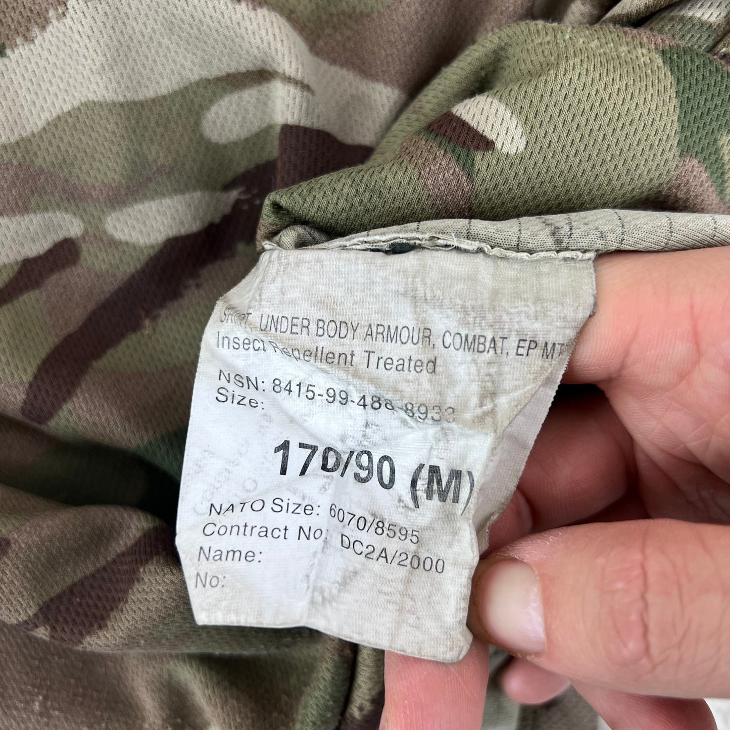 British Army MTP Camouflage MTP Body UBACS Combat Shirt - 170/90