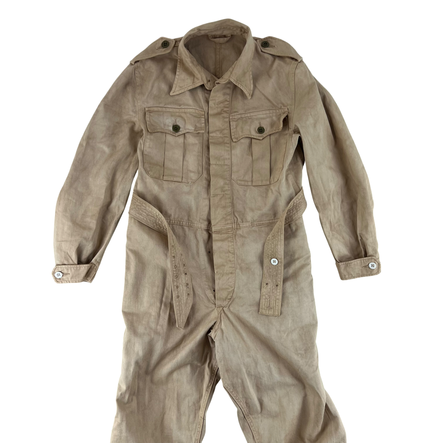 British Army 60s "White" Cotton Drill Coveralls - Medium SIZE 2