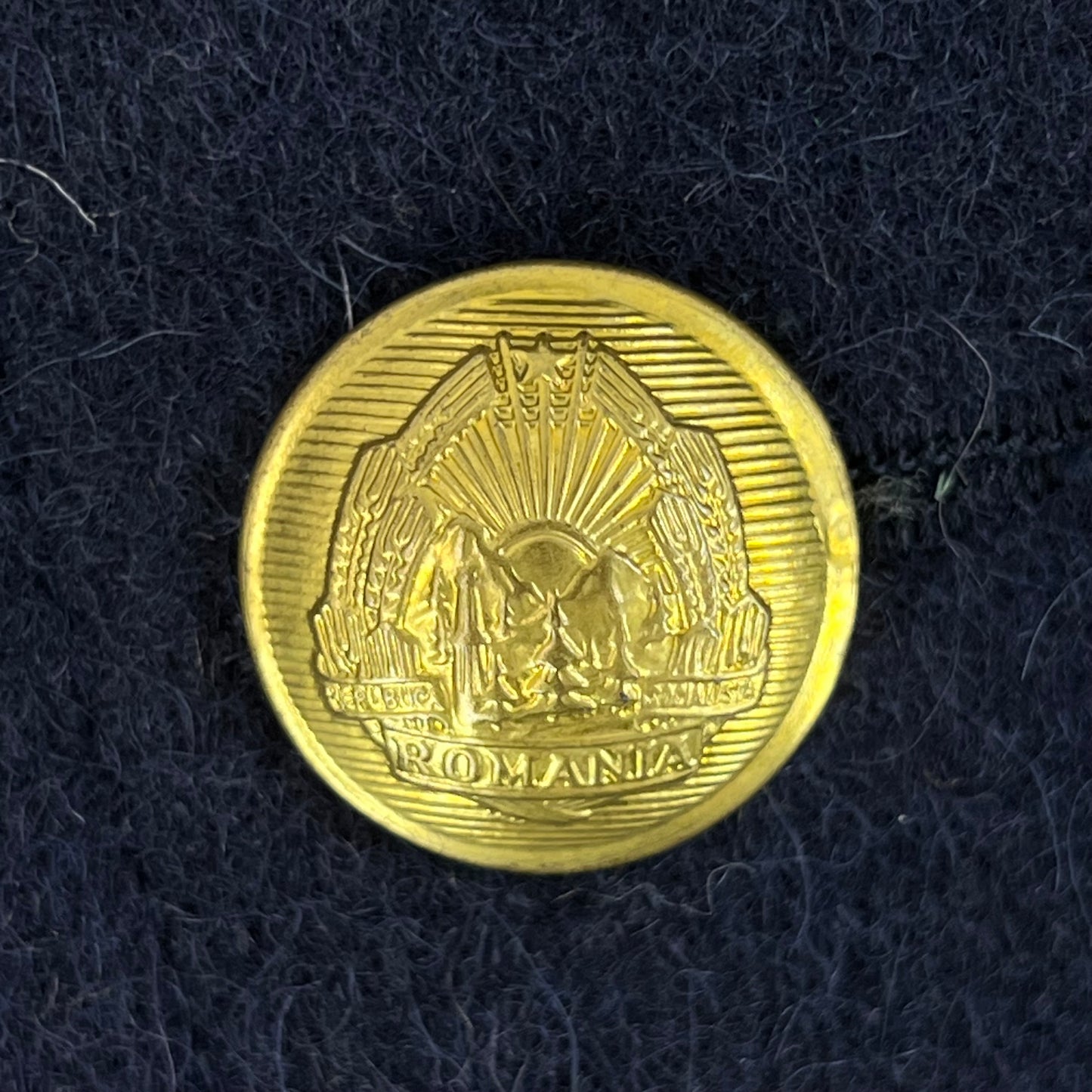 Romanian People's Navy 80's Blue Wool Greatcoat - Small