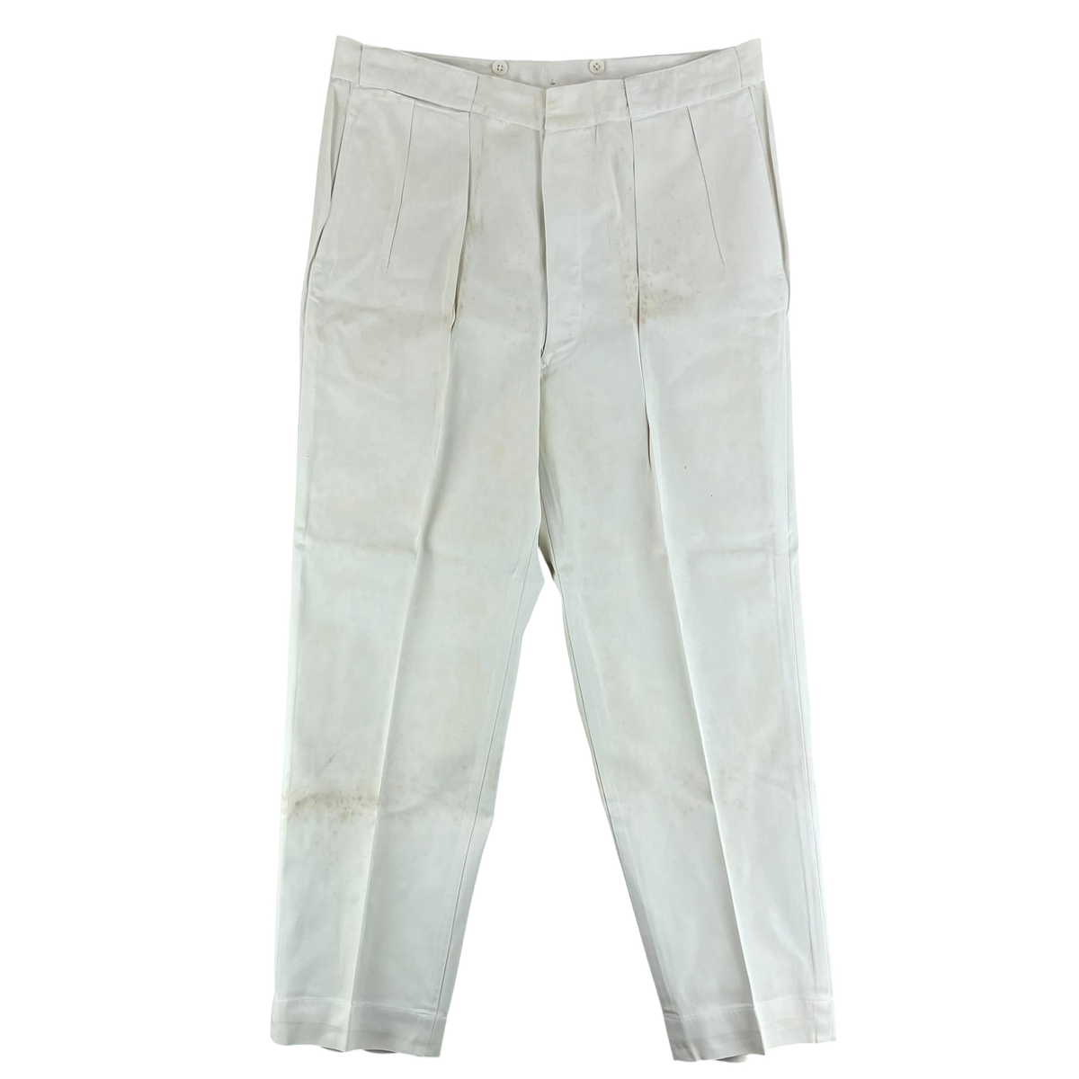 British Merchant Navy 50s Tropical White Trousers - W36 L30