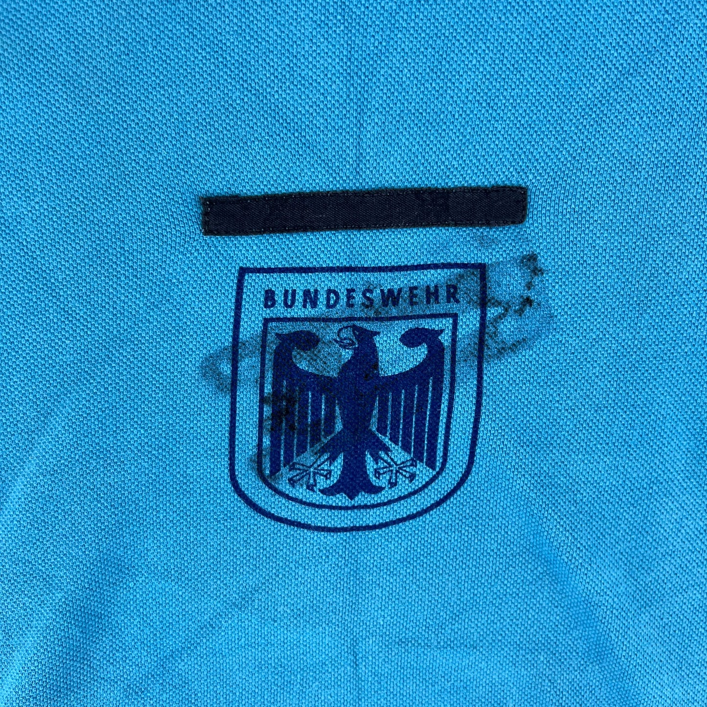 West German Army 70s Blue Training T Shirt - Medium Gr 6