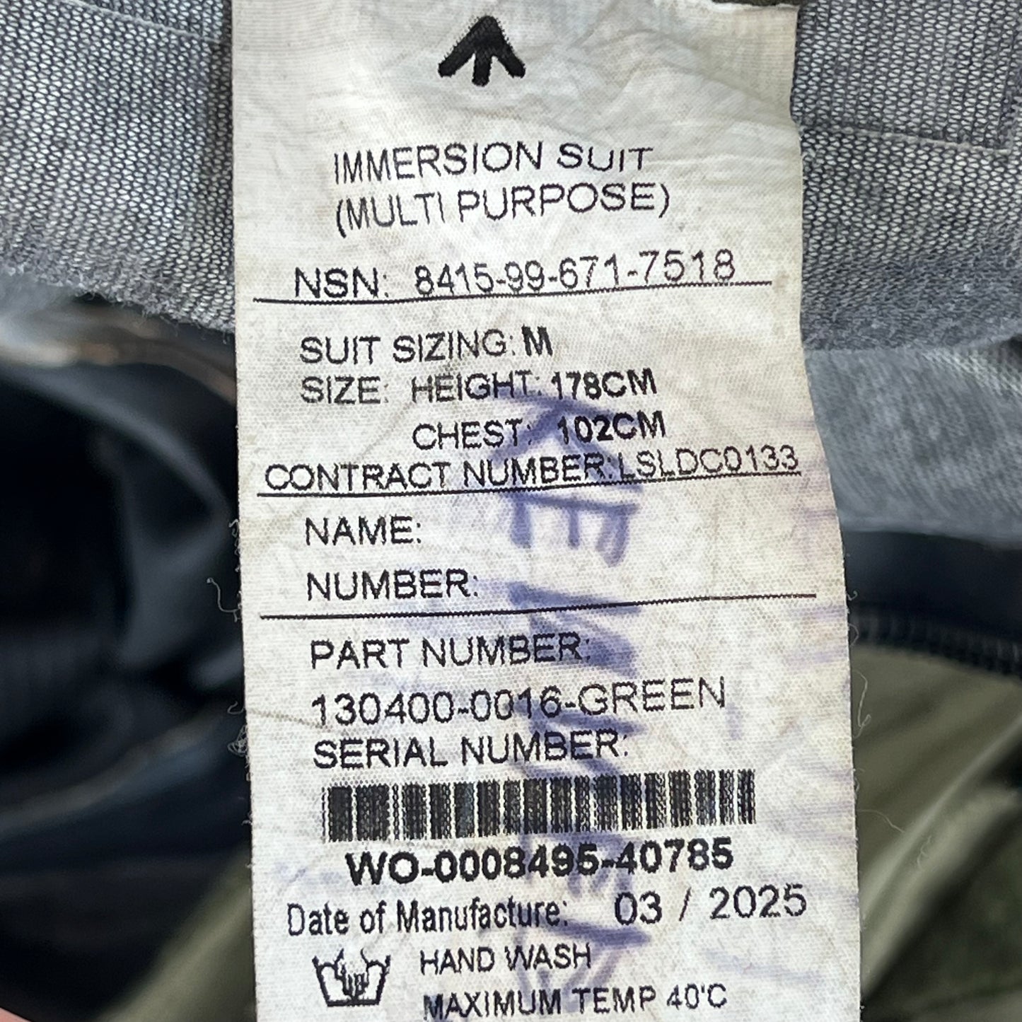 British Army P23 Goretex Immersion Drysuit Multi Purpose - Medium