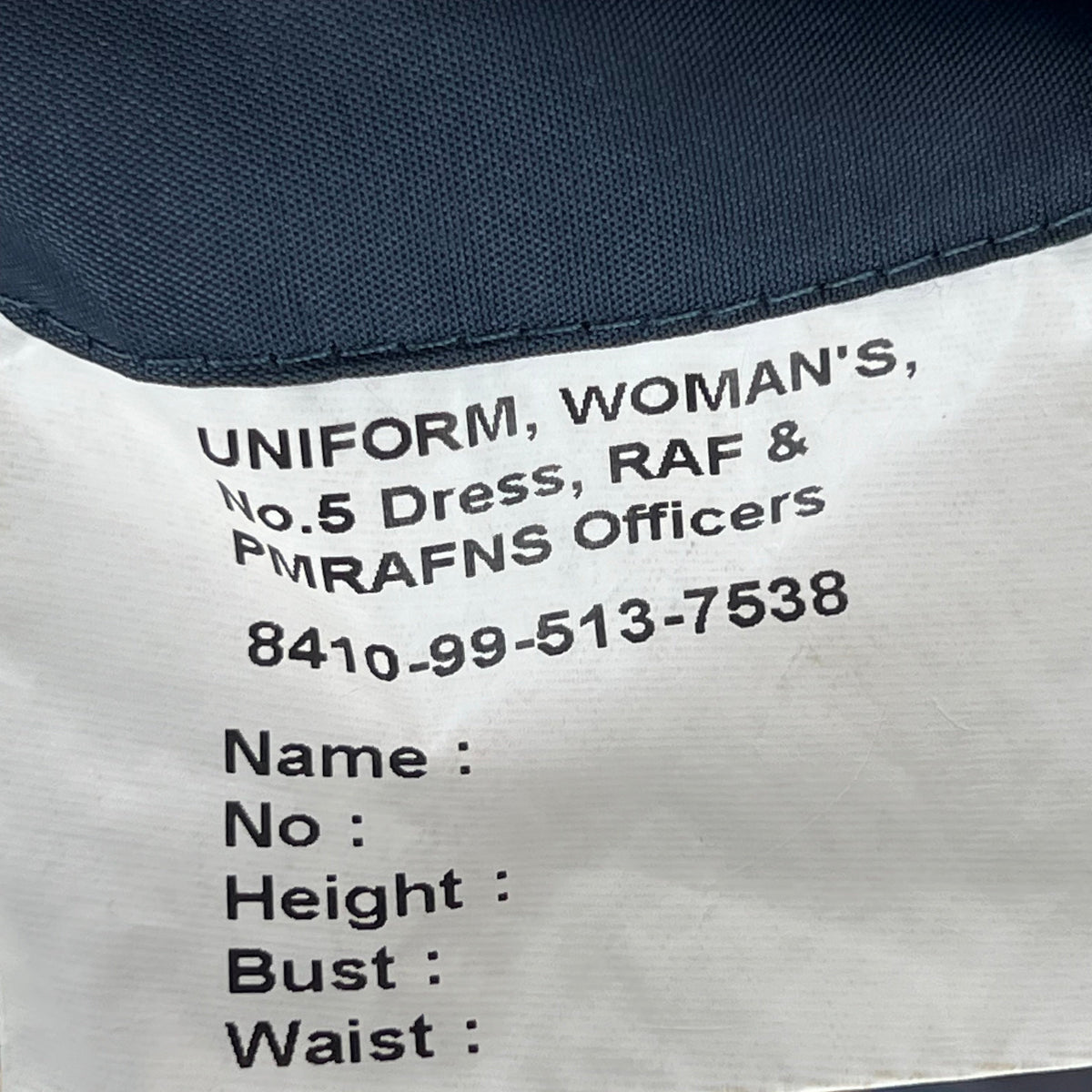 British RAF Women's No. 5 Mess Dress Jacket - WRAF / PMRAFNS - Medium 92R