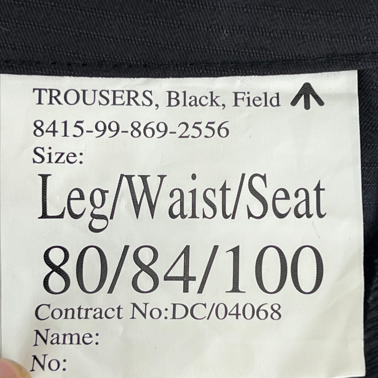 British Army SAS S95 Black Field Trousers - W34 L31.5