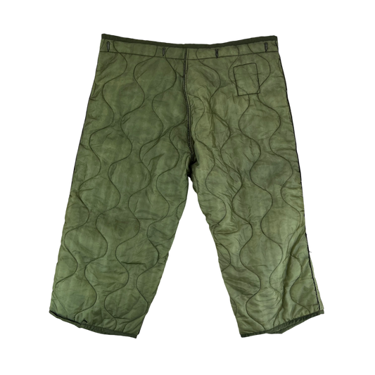 US Army Olive Green Onion Quilted Cold Weather Trouser Liners - Medium