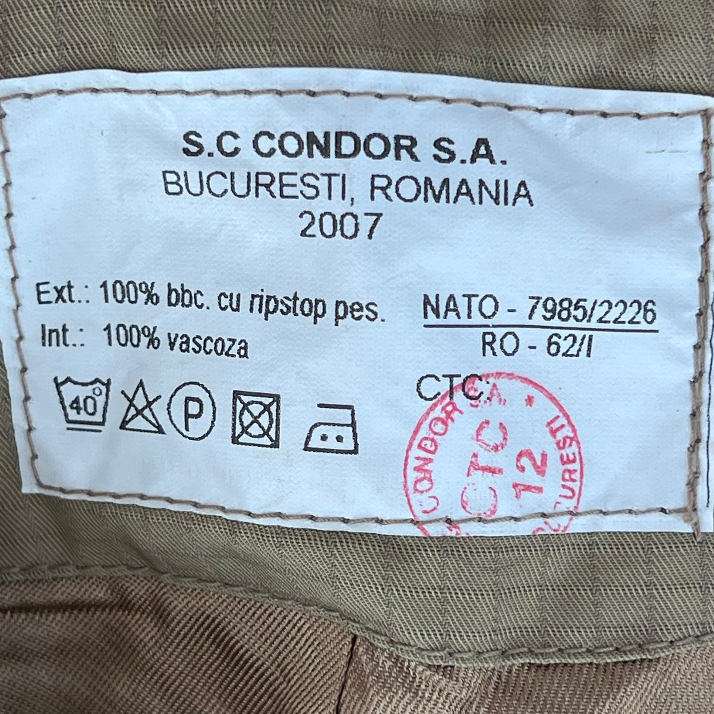 Romanian Army Tan Ripstop Blouson Jacket - XX Large