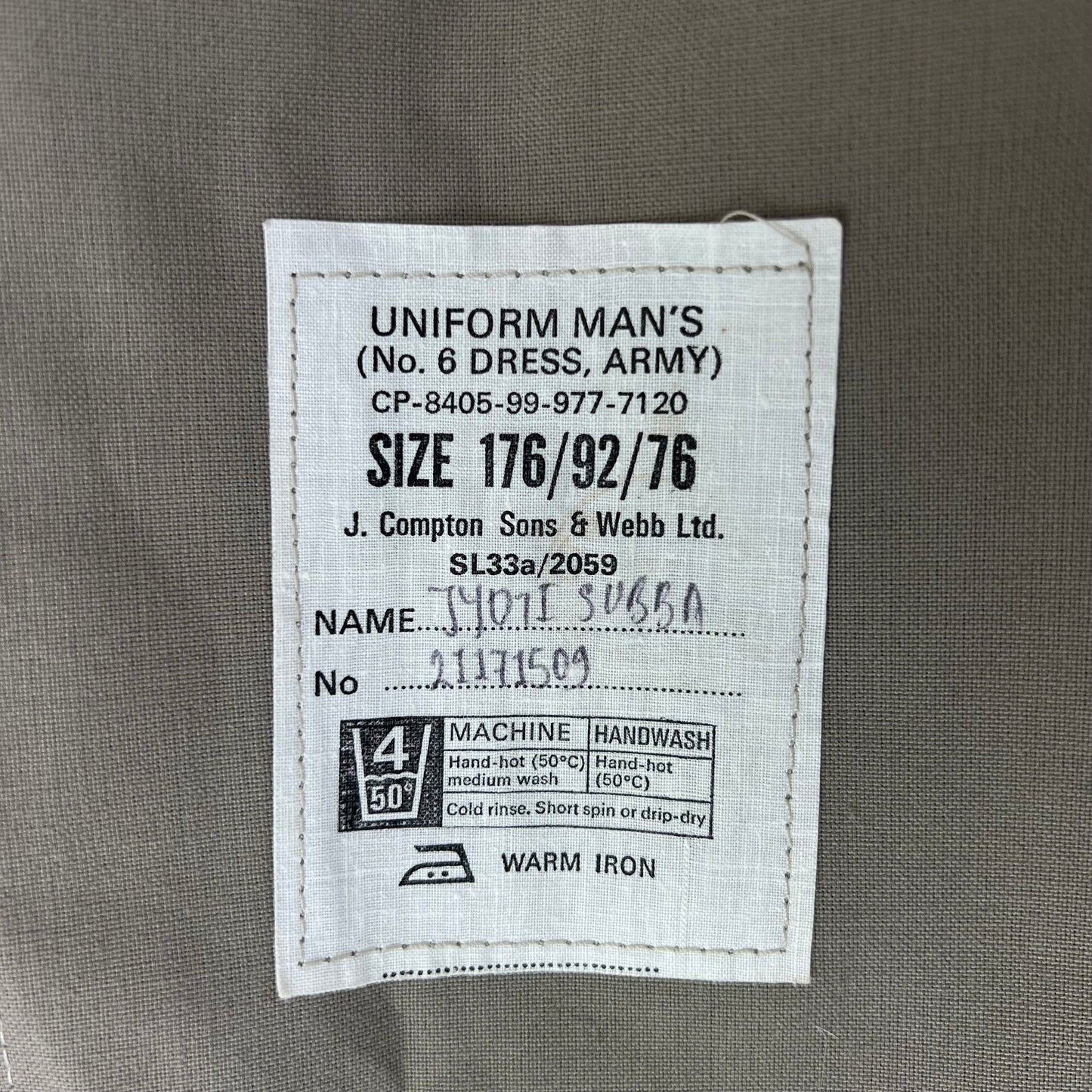 British Army No. 6 Tropical Dress Jacket - Royal Gurkha Rifles - Medium 176/92