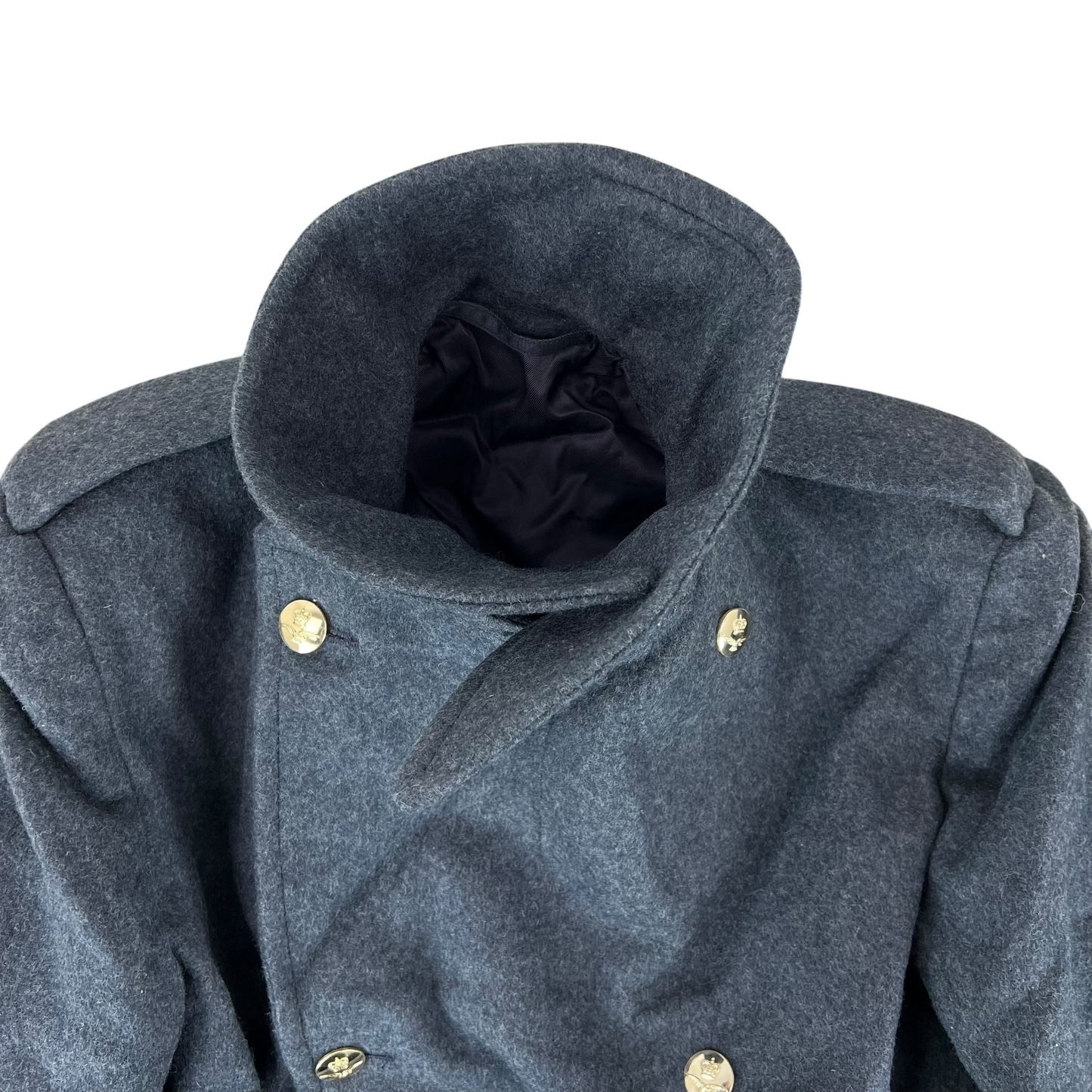 British RAF 60's WO Blue Grey Wool Greatcoat w/ Original Box - Large SIZE 12