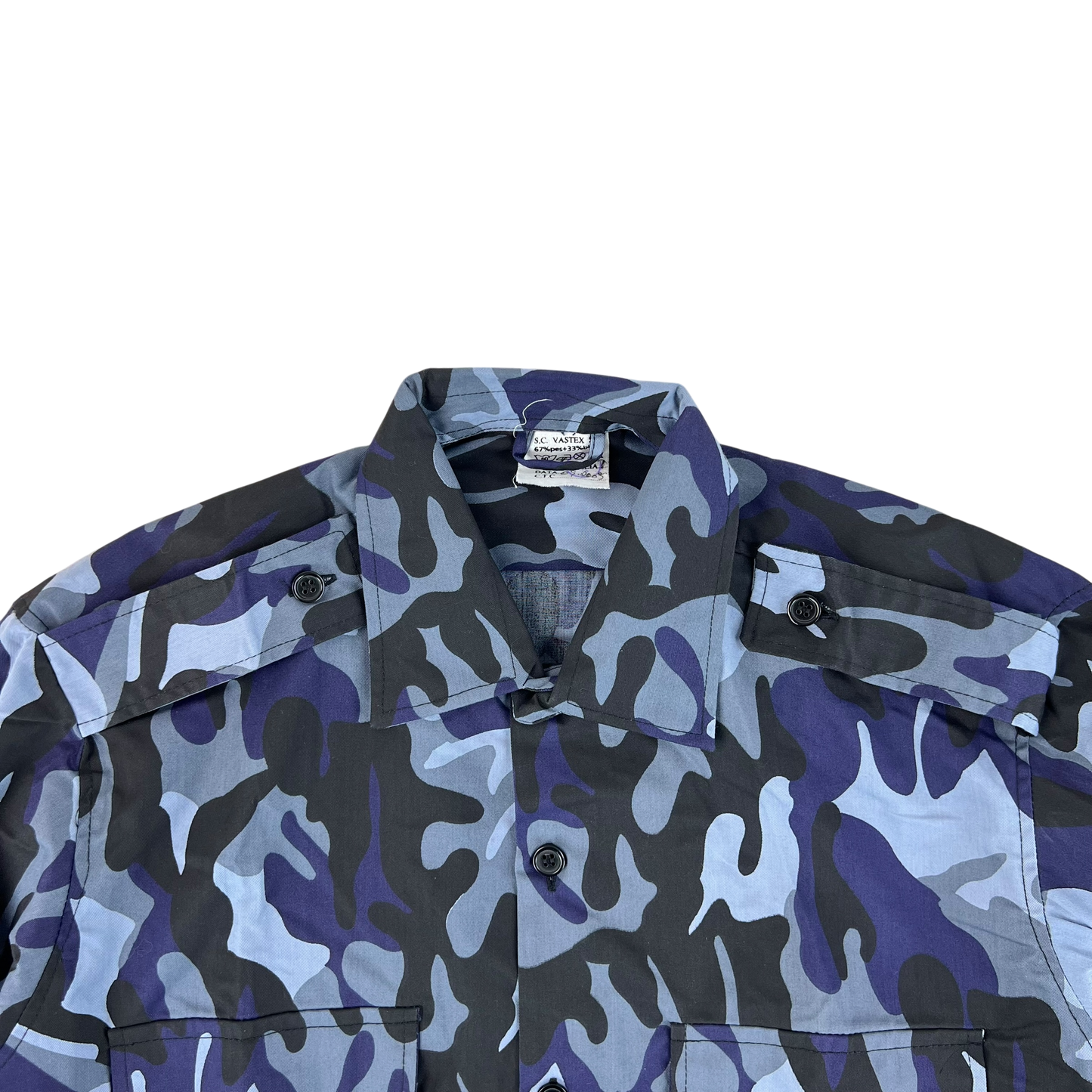 Romanian Army / Police M1990 Blue Leaf Camouflage Long Sleeve Shirt - Medium