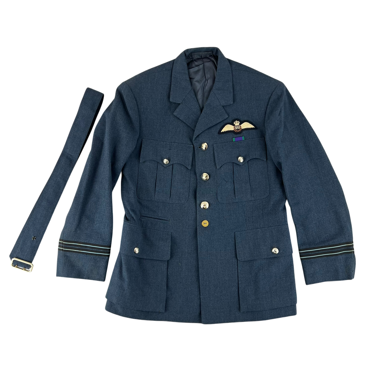 British Royal Air Force 70s No. 1 Dress Jacket w/ Belt - Medium