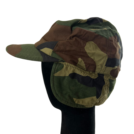 Turkish Army M81 Woodland Camouflage Ripstop Cold Weather Cap - All Sizes
