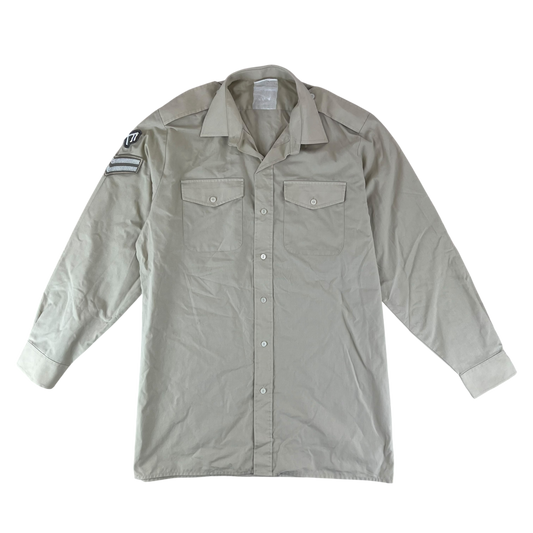 British Army Mens Fawn Shirt Long Sleeve - X Large C43