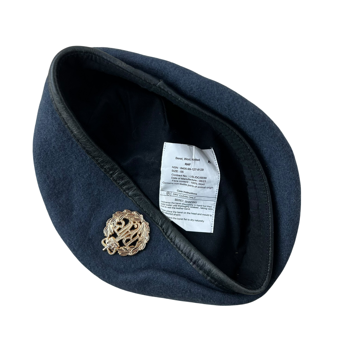 British RAF Beret w/ Badge - Small 55cm