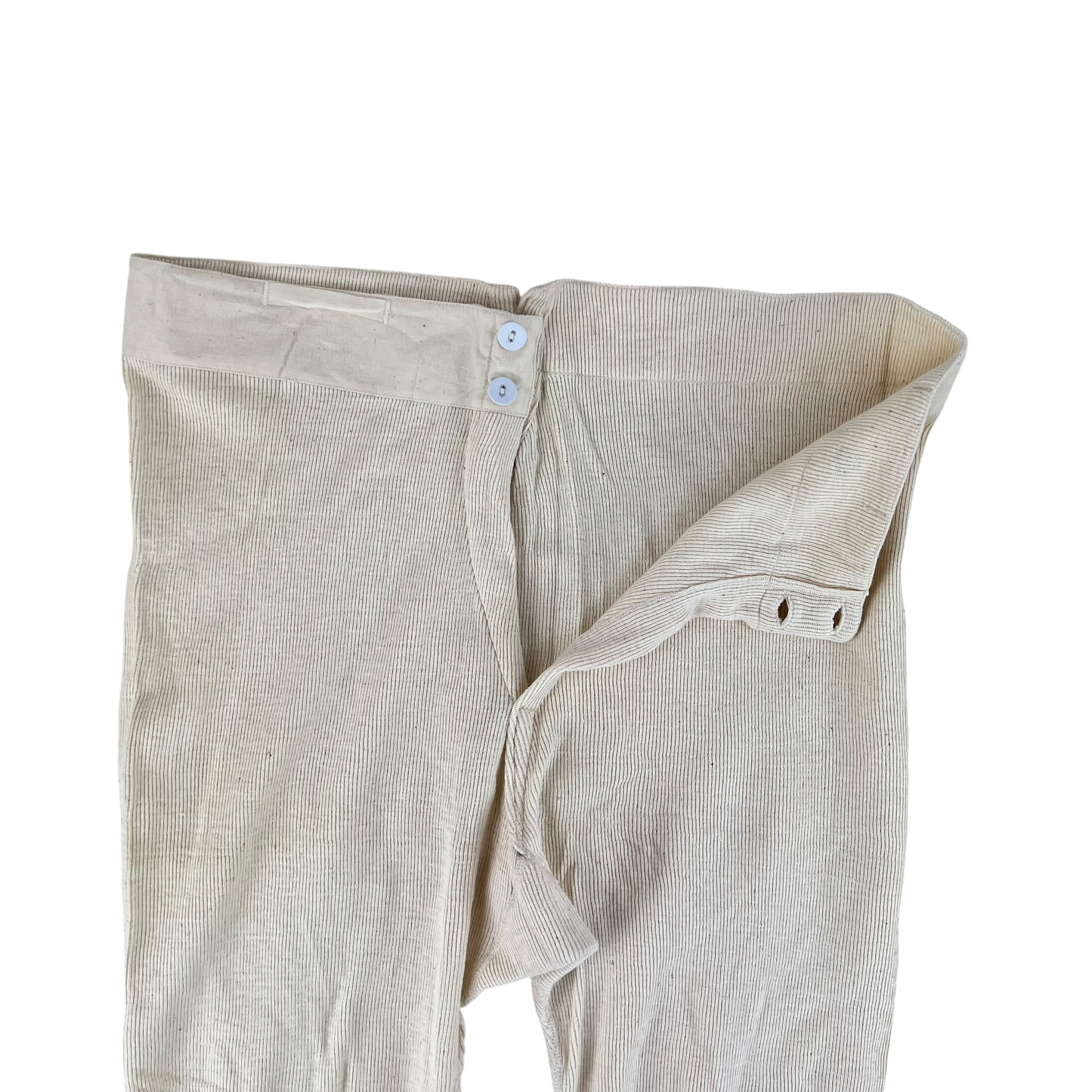 Swedish Army 40s Cream Long Johns Trousers - W35 L27