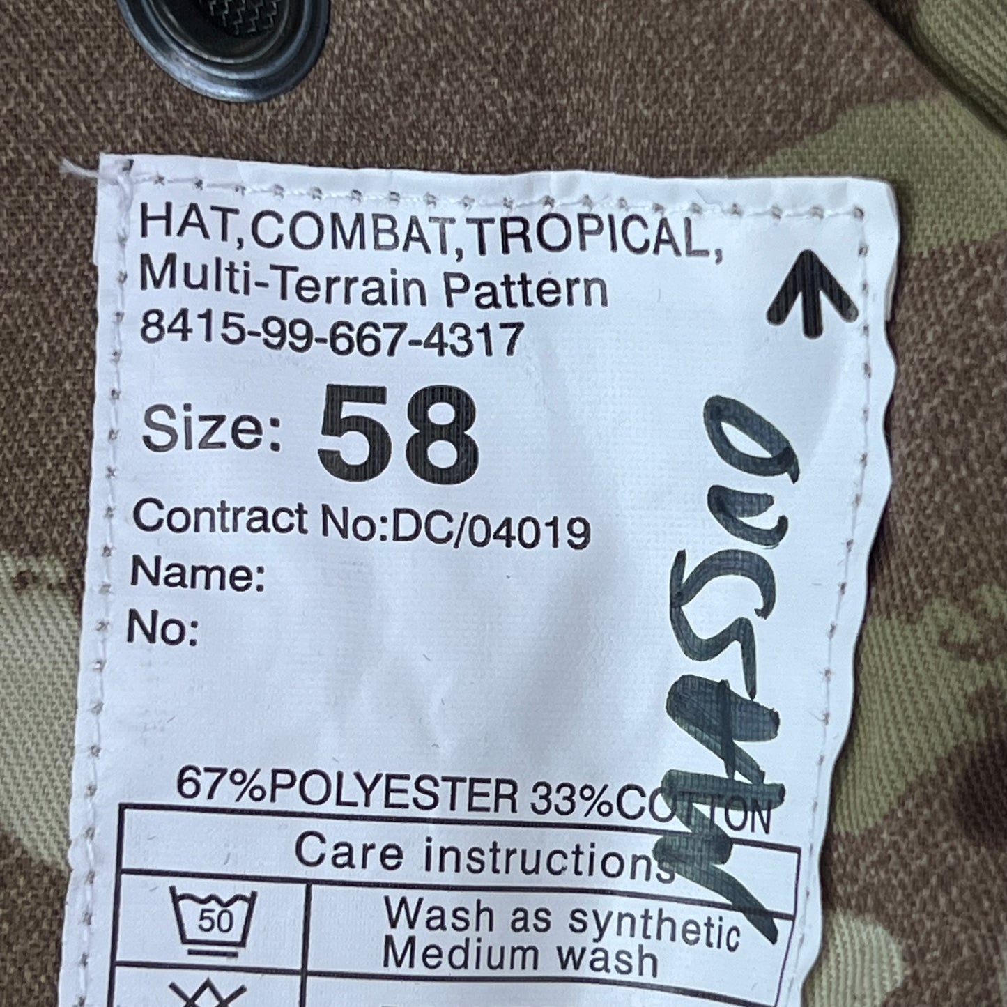 British Army MTP Camouflage Boonie Bush Hat - Medium 58cm