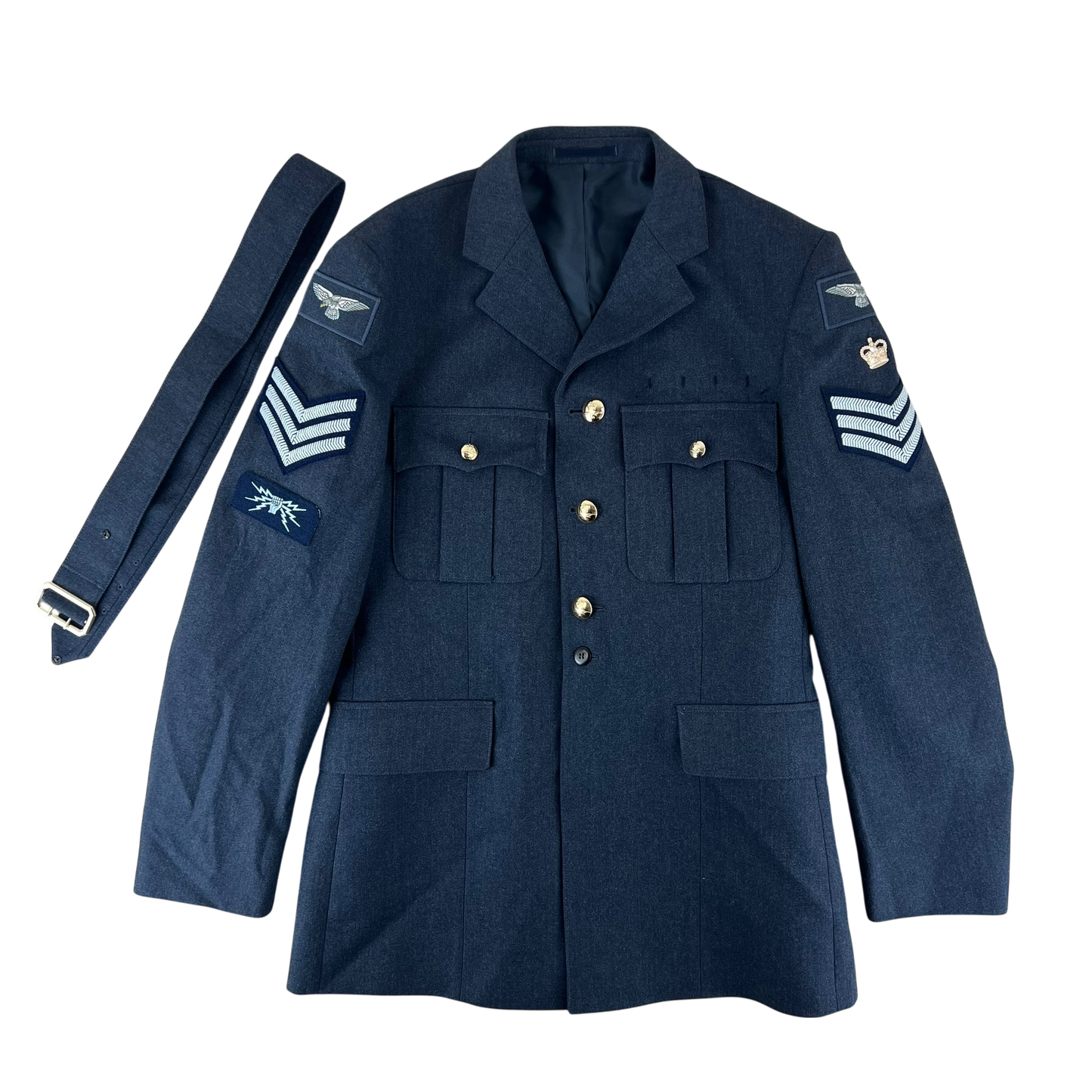 British Royal Air Force No. 1 O.A. Dress Jacket w/ Belt - Large