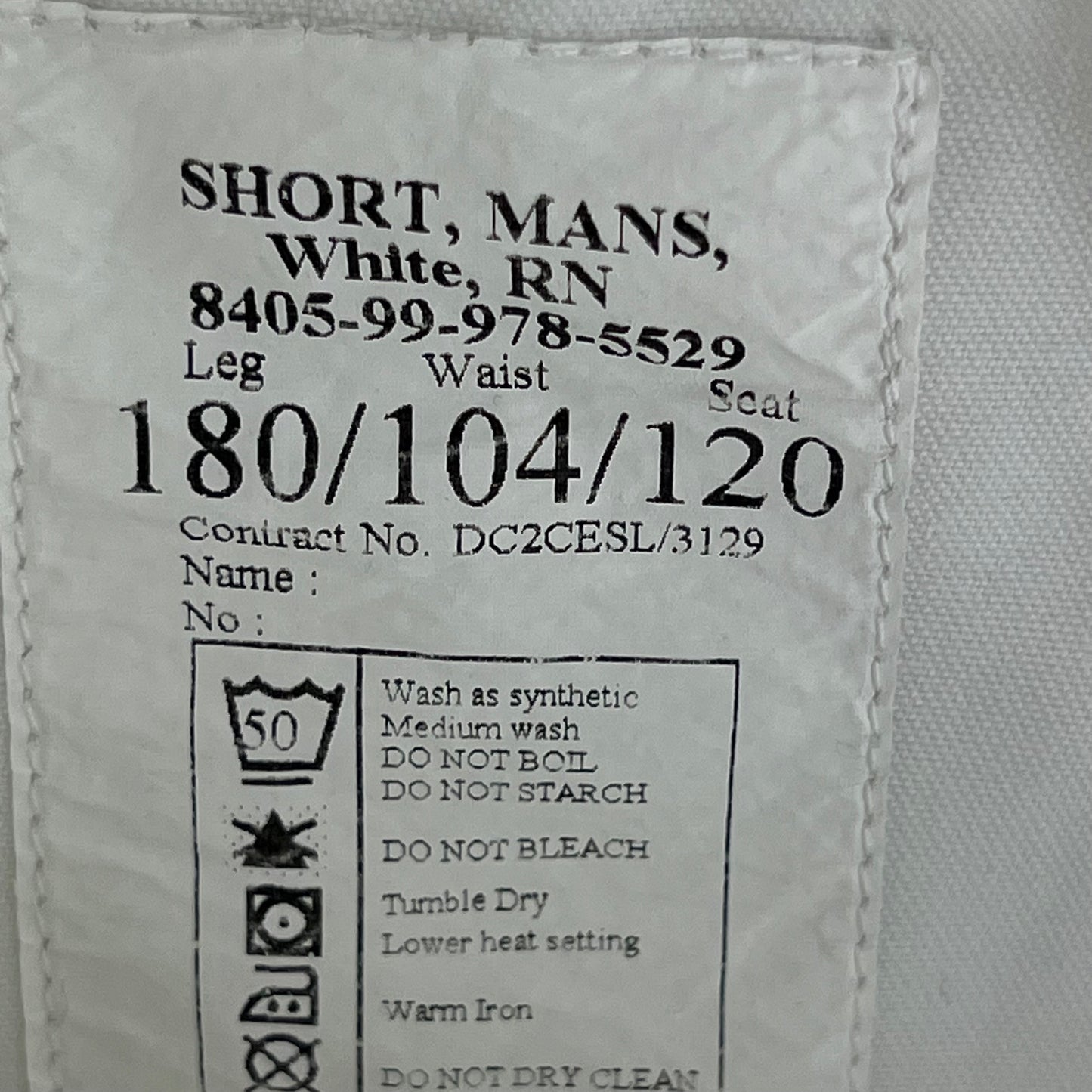 British Royal Navy White Dress Shorts - W40 180/104