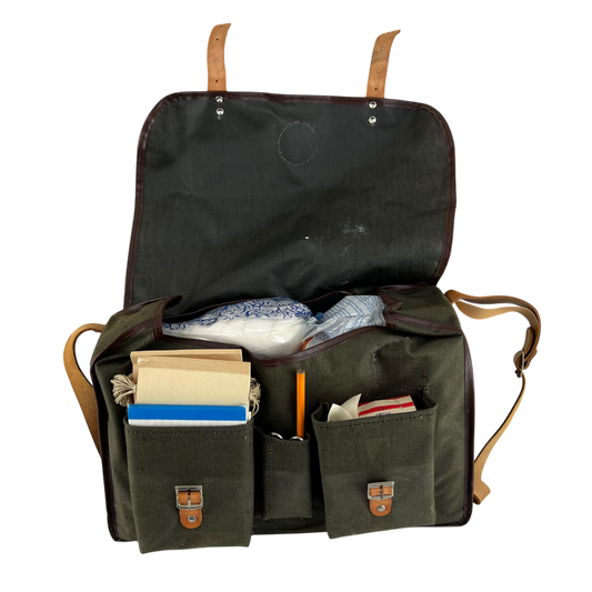 Finnish Civil Defence Vintage Medical Kit Bag w/ Supplies