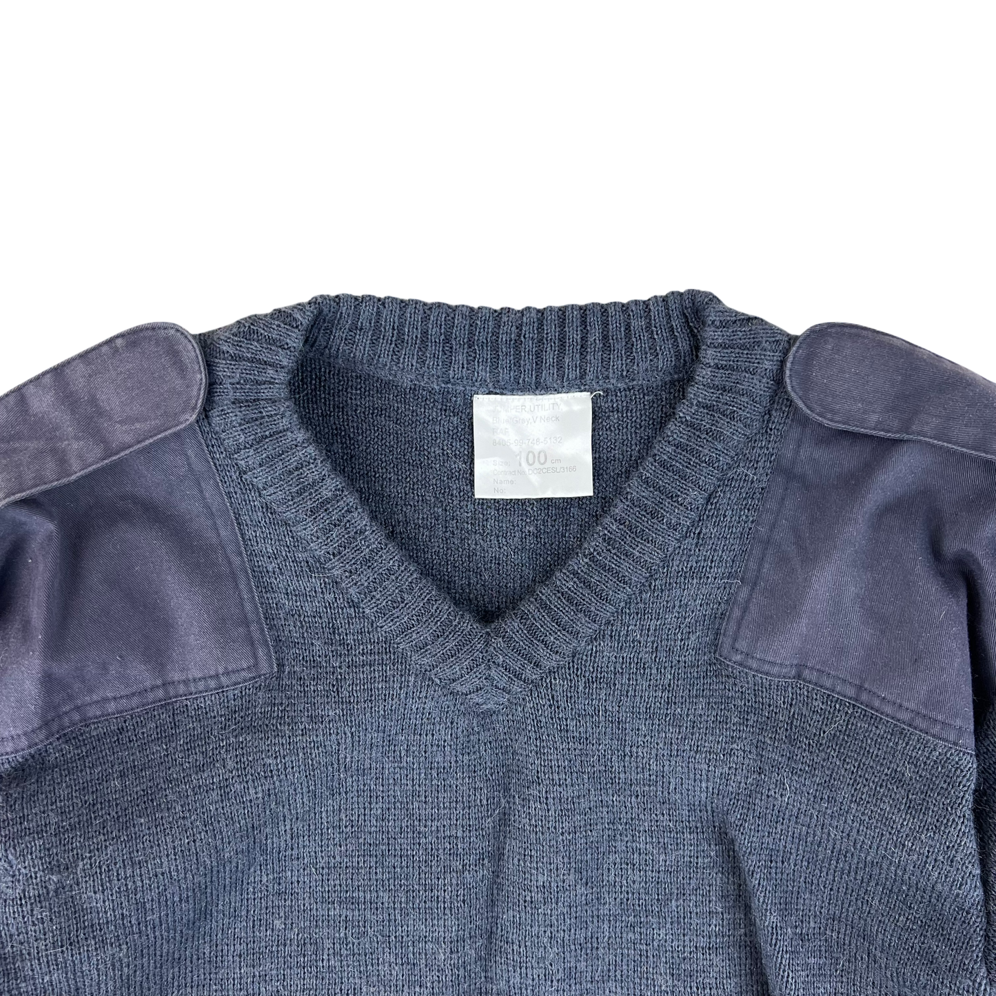 British RAF Wool V Neck Pullover Jersey Jumper - Medium 100cm