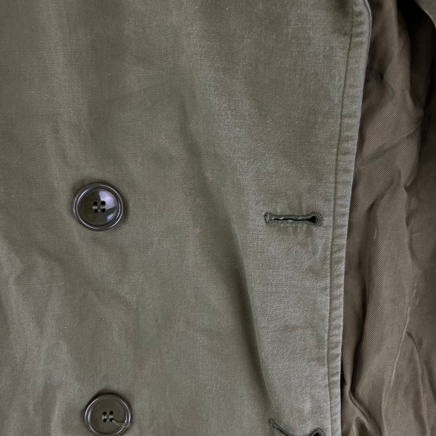 US Army 50s Olive Green Overcoat -