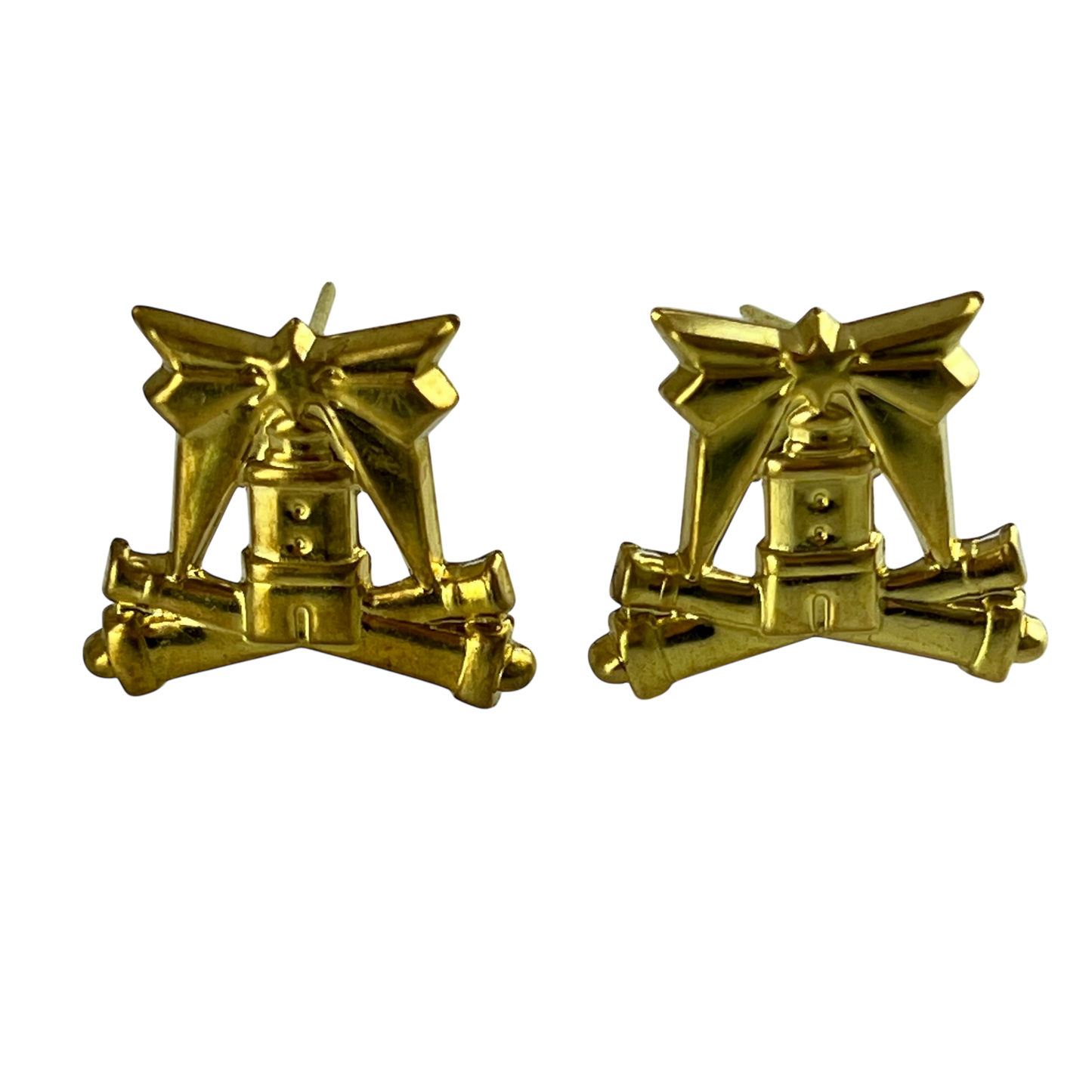 Finnish Army Coastal Artillery & Defence Collar Badges