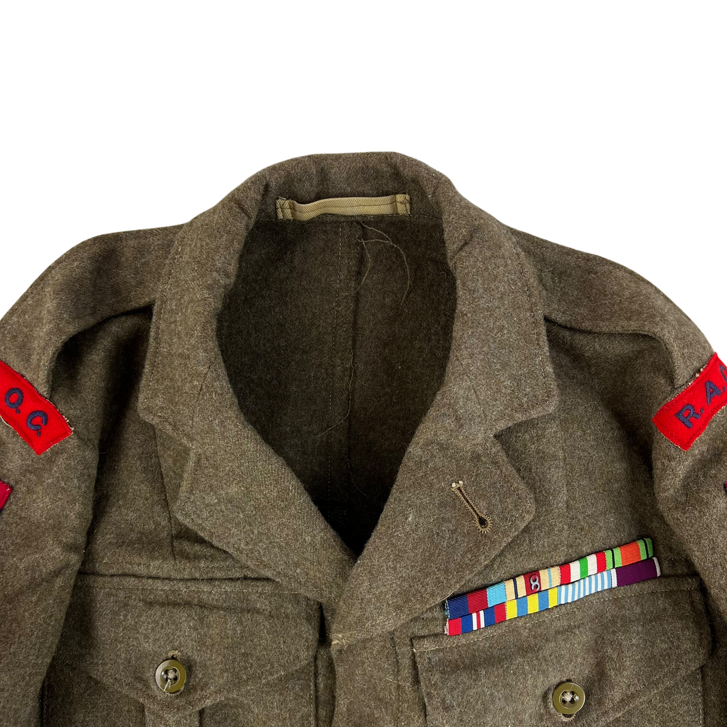 British Army 50s Khaki Ike 1949 Pattern Battle Dress Jacket - RAOC - Medium SIZE 10