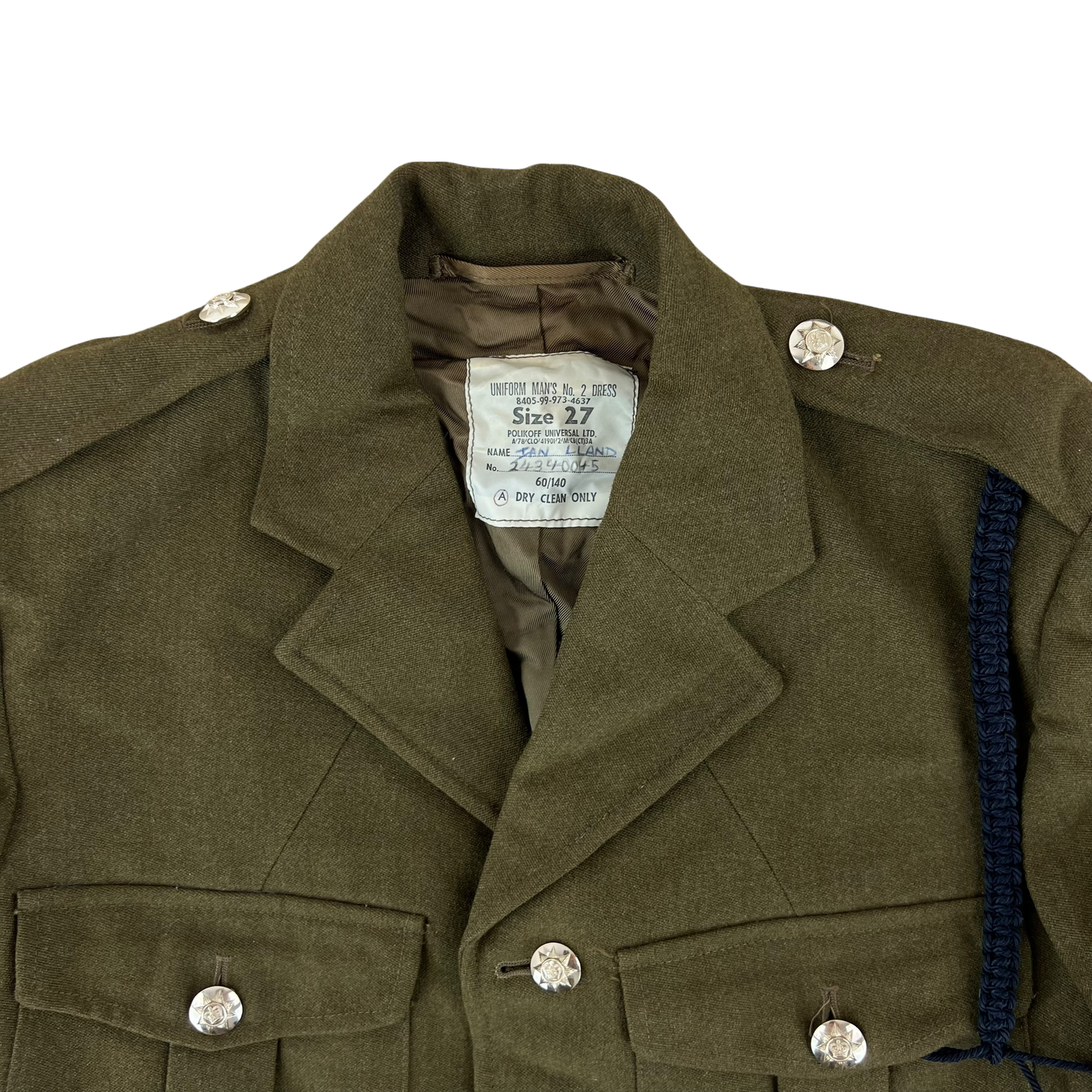 British Army 1980 Pattern No. 2 Olive Green Dress Jacket - Royal Corps of Transport -