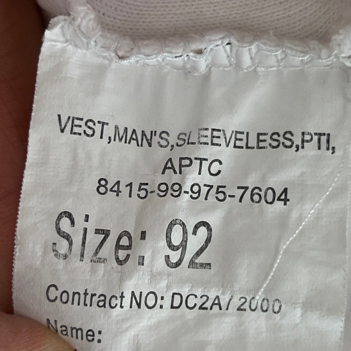 British Army PTI Vest - Small 92cm