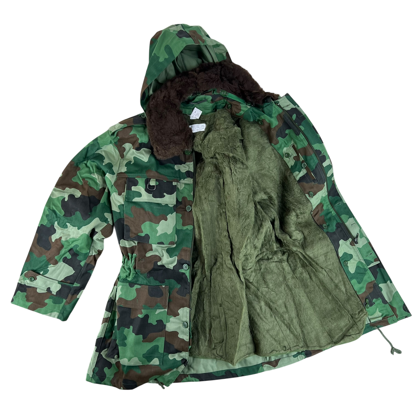 Serbian Army M93 Oak Leaf Camouflage Parka w/ Thermal Liner - Medium 172/100